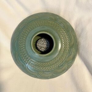 Pottery For Living~Low Round Vase w/Flower Frog by Greg Johnson & Donna Gilbert